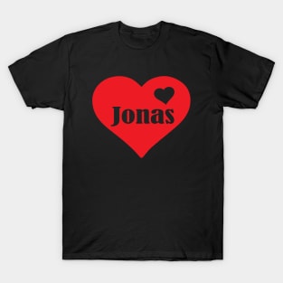 Personalized Name Jonas I Love Jonas T-Shirt